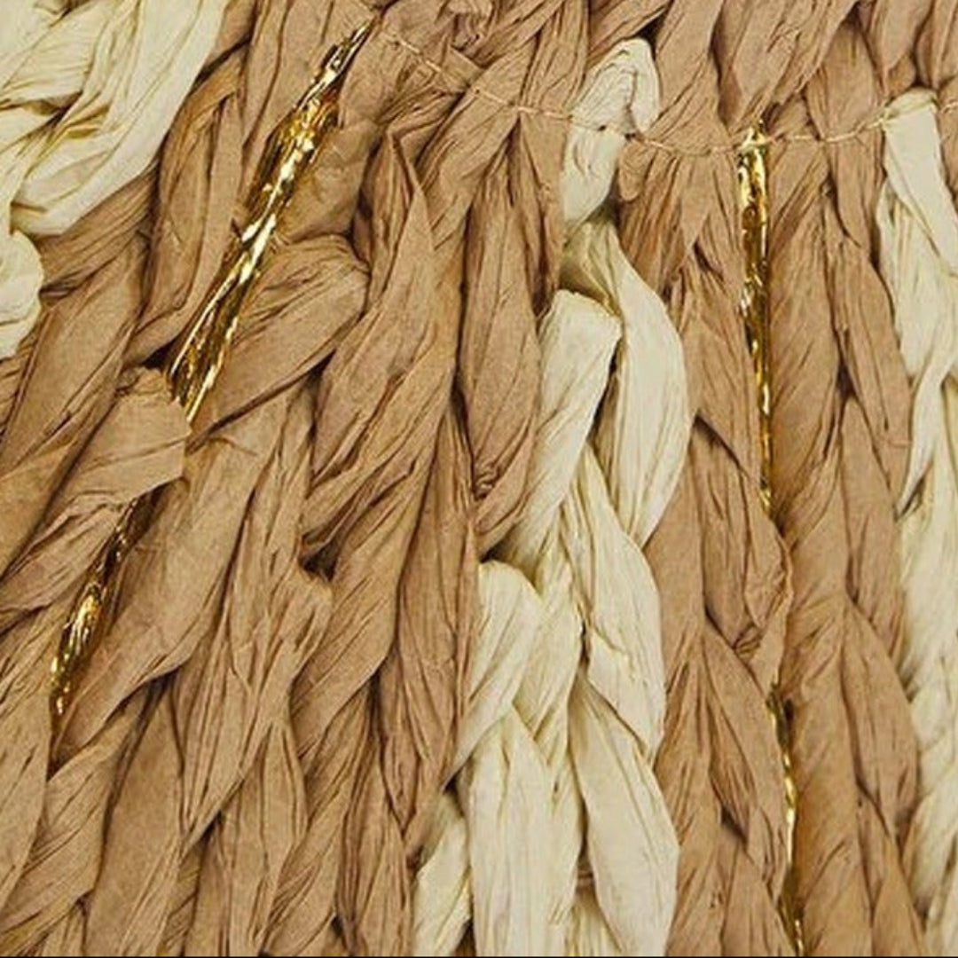 Oval Straw Women's Medium Size Bag