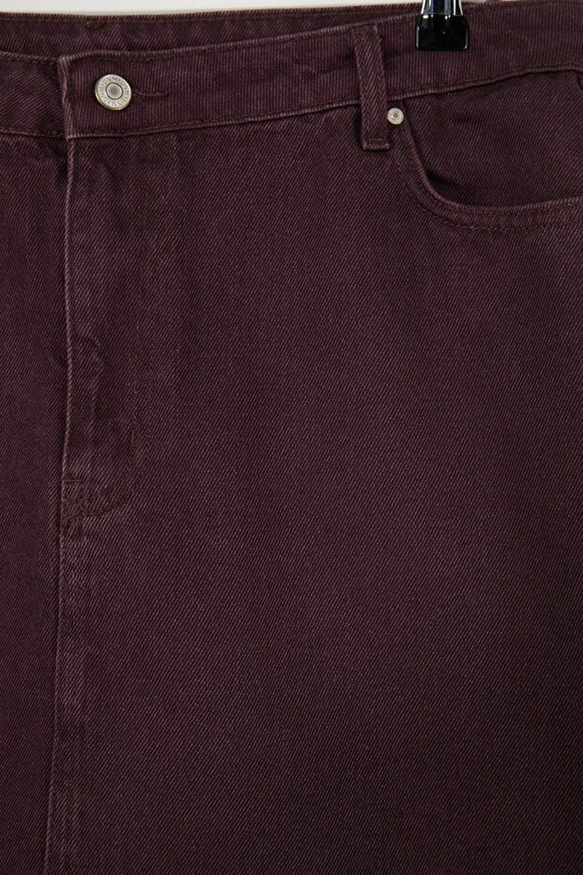 High Waist 100% Cotton A-Shape Denim Skirt