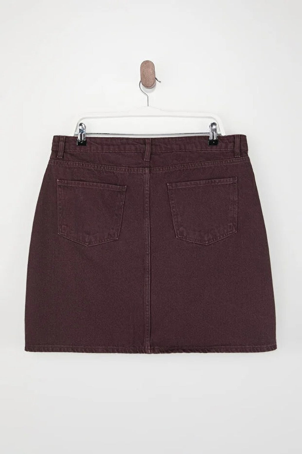 High Waist 100% Cotton A-Shape Denim Skirt