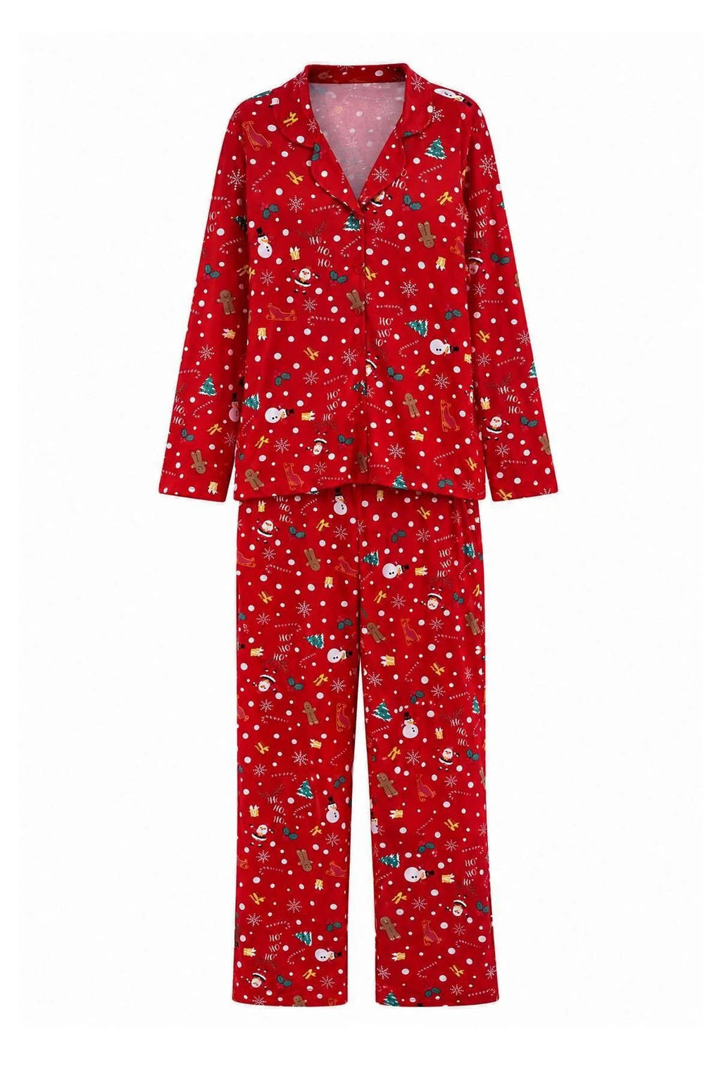Long Sleeve Collar Pyjama Set