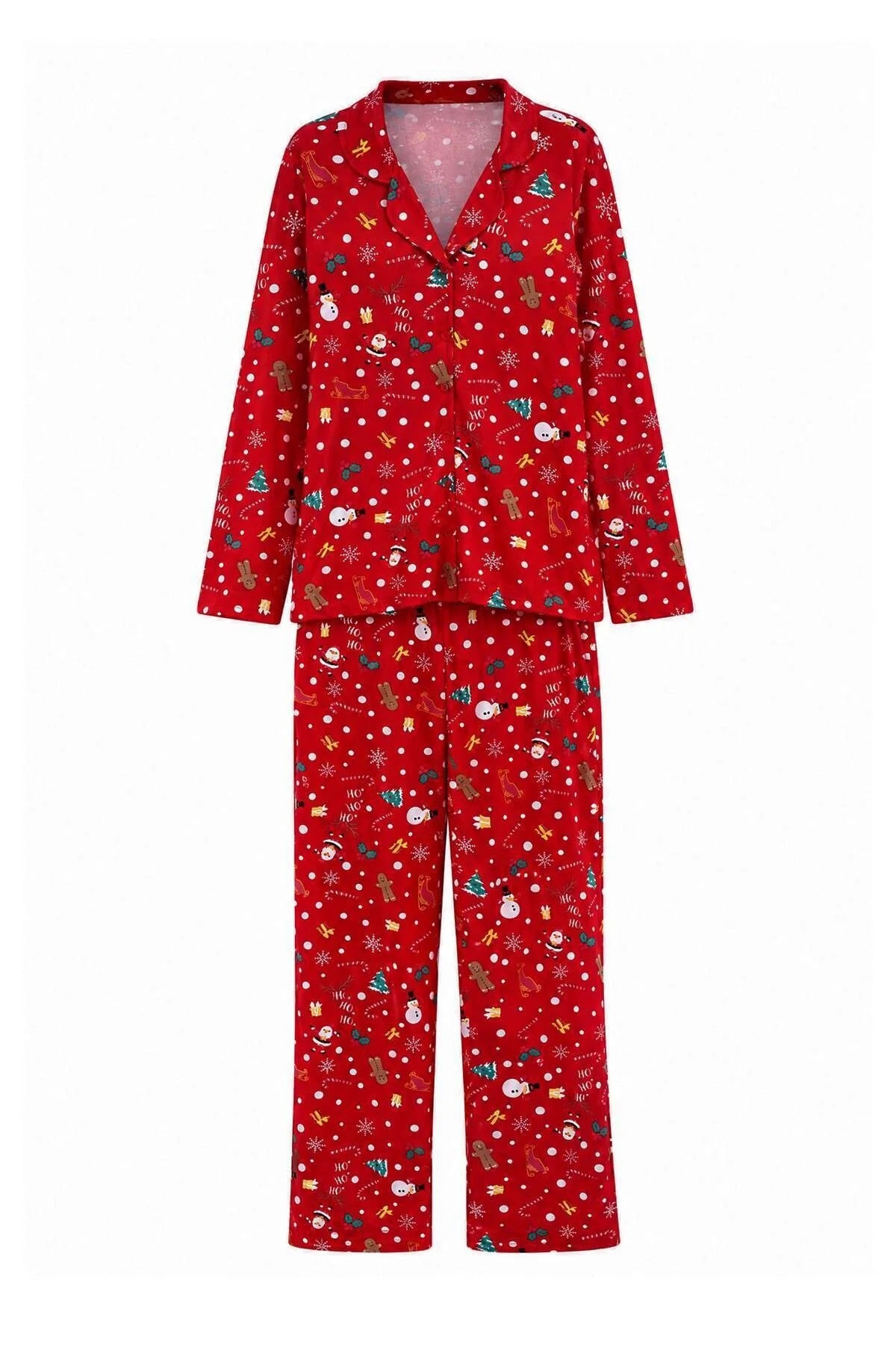 Long Sleeve Collar Pyjama Set