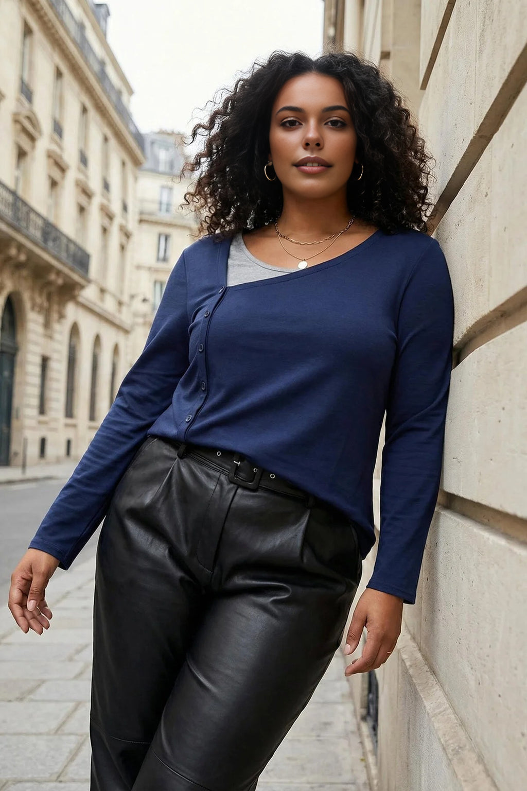 Lycra Cotton Supreme Knit Plus Size Blouse