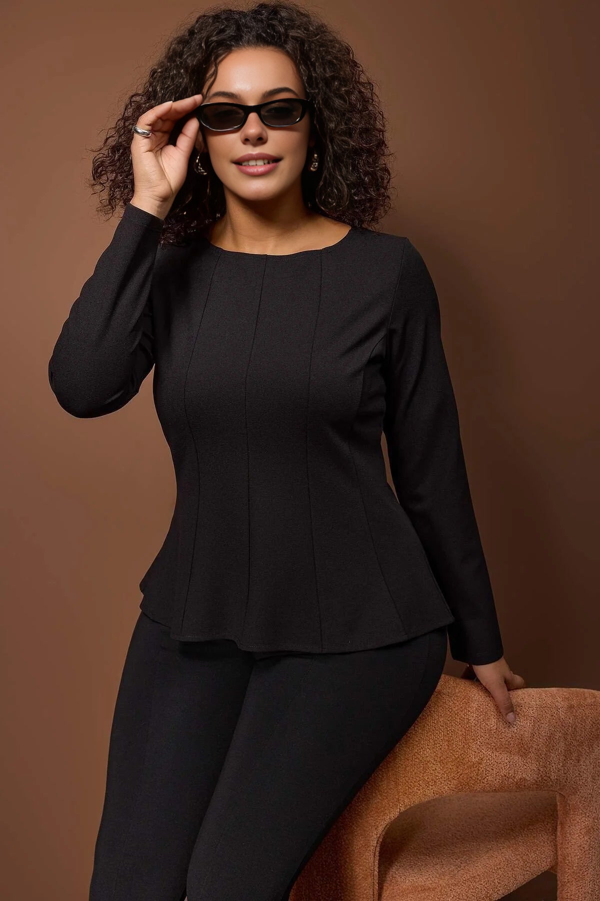Knit Plus Size Blouse
