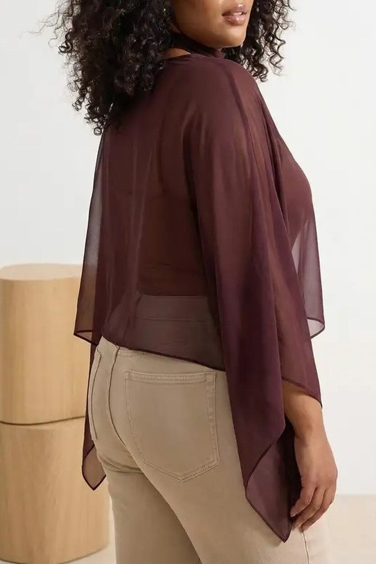 Chiffon Woven Plus Size Blouse