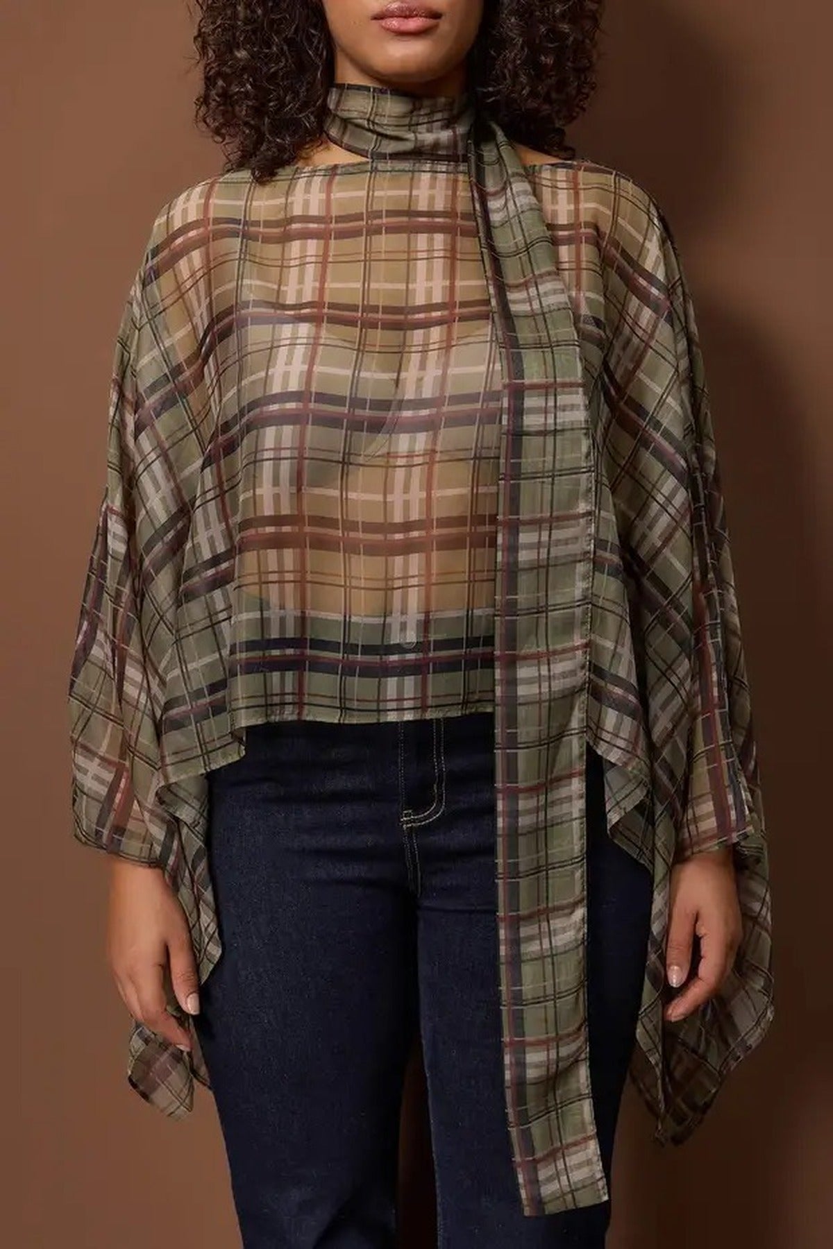 Chiffon Woven Plus Size Blouse