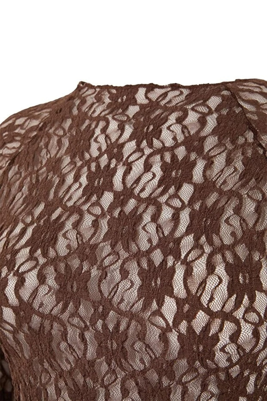 Black Lace Knit Plus Size Blouse