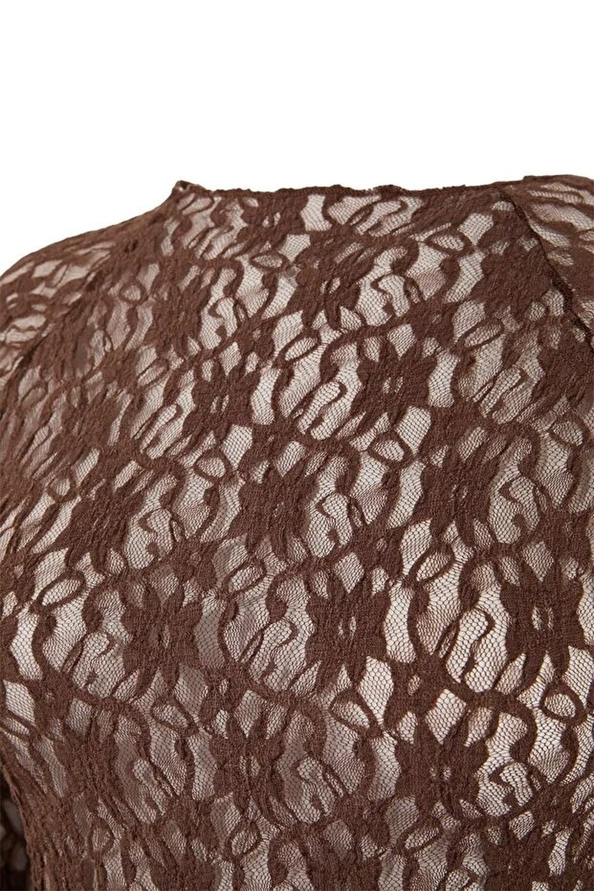 Black Lace Knit Plus Size Blouse