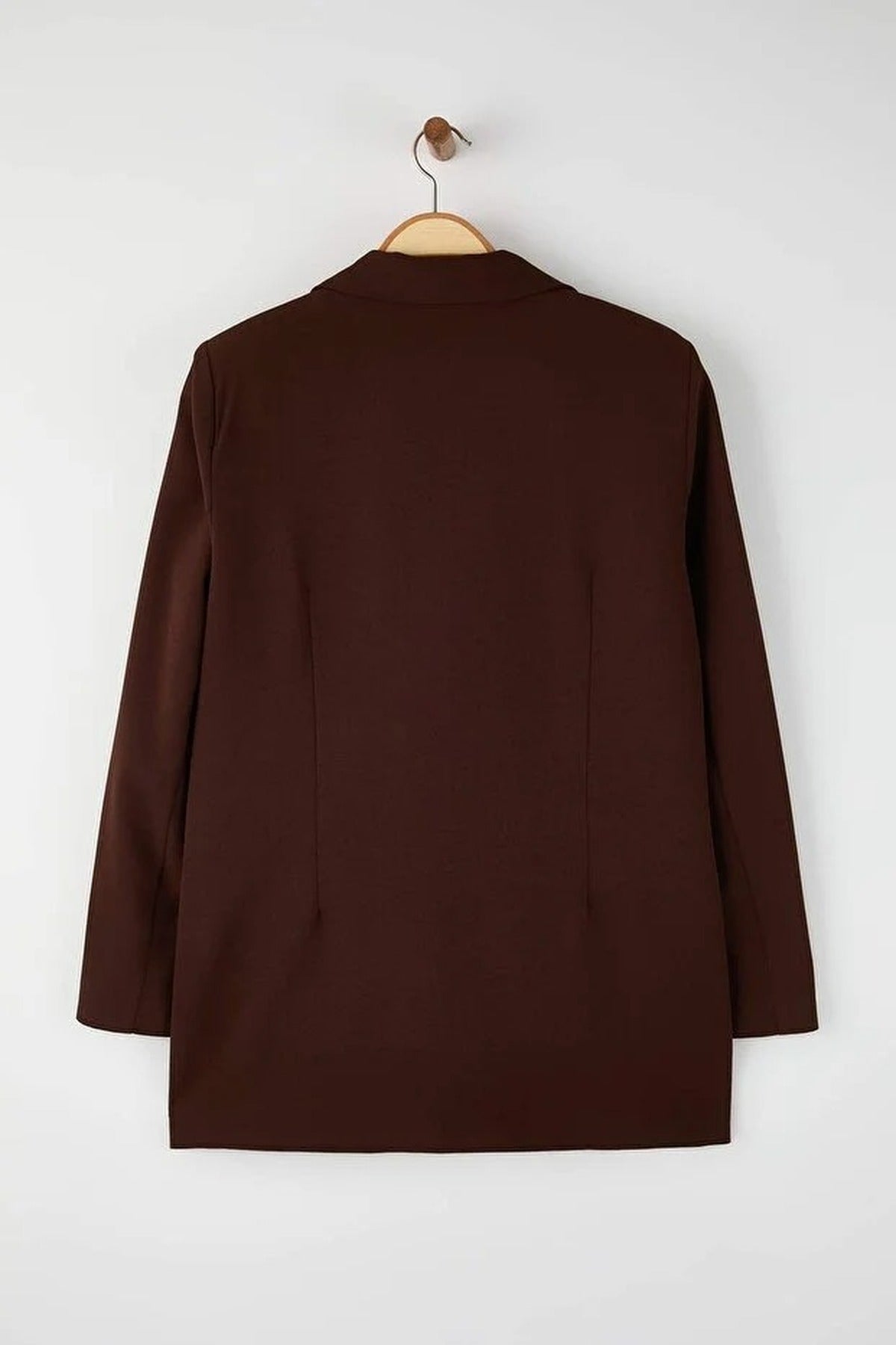 Lined Double-Breasted Woven Blazer Jacket