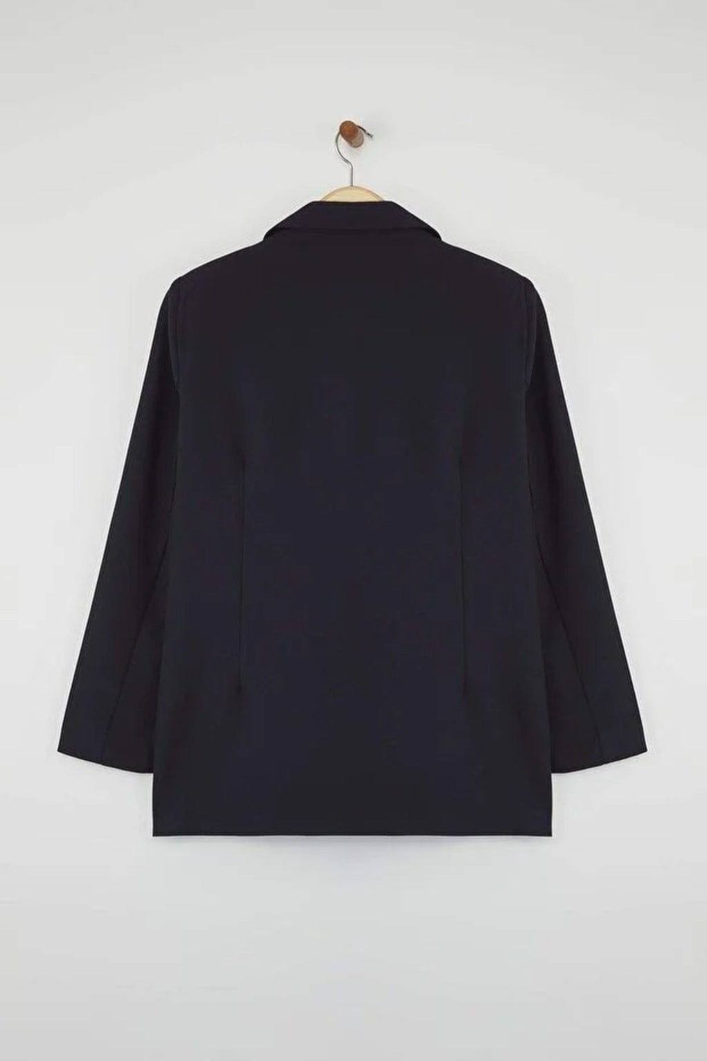 Lined Double-Breasted Woven Blazer Jacket