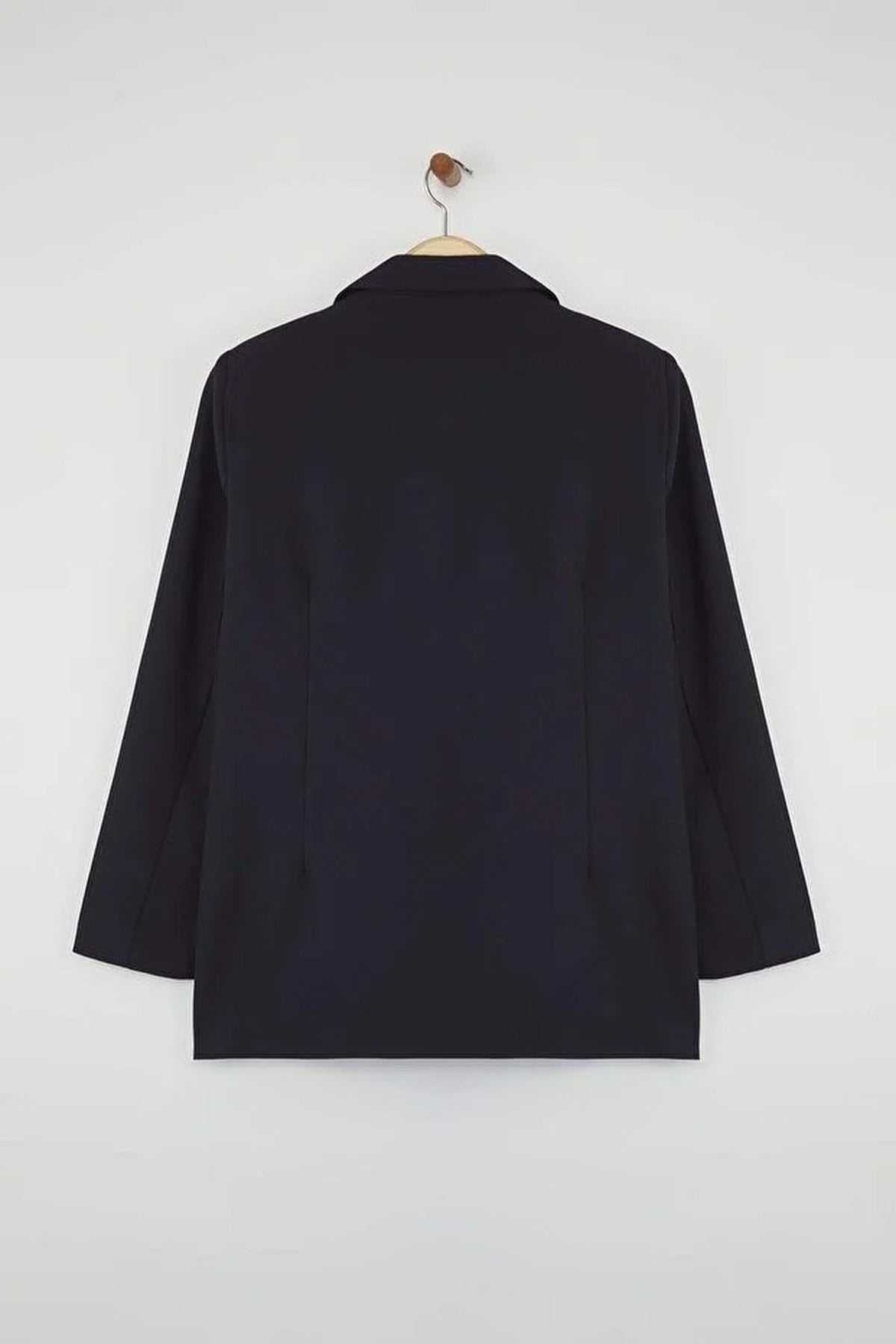 Lined Double-Breasted Woven Blazer Jacket