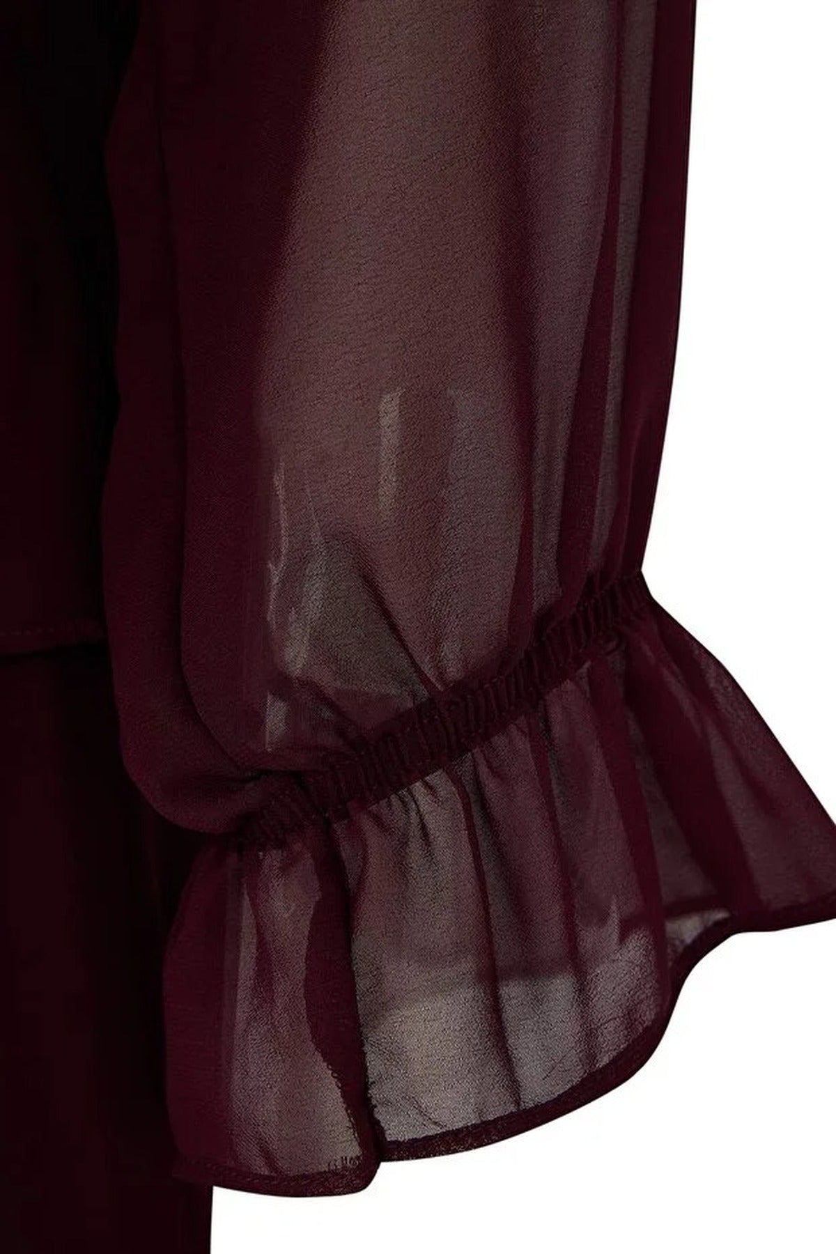 Chiffon Elastic Waist Ruffled Mini Woven Plus Size Dress