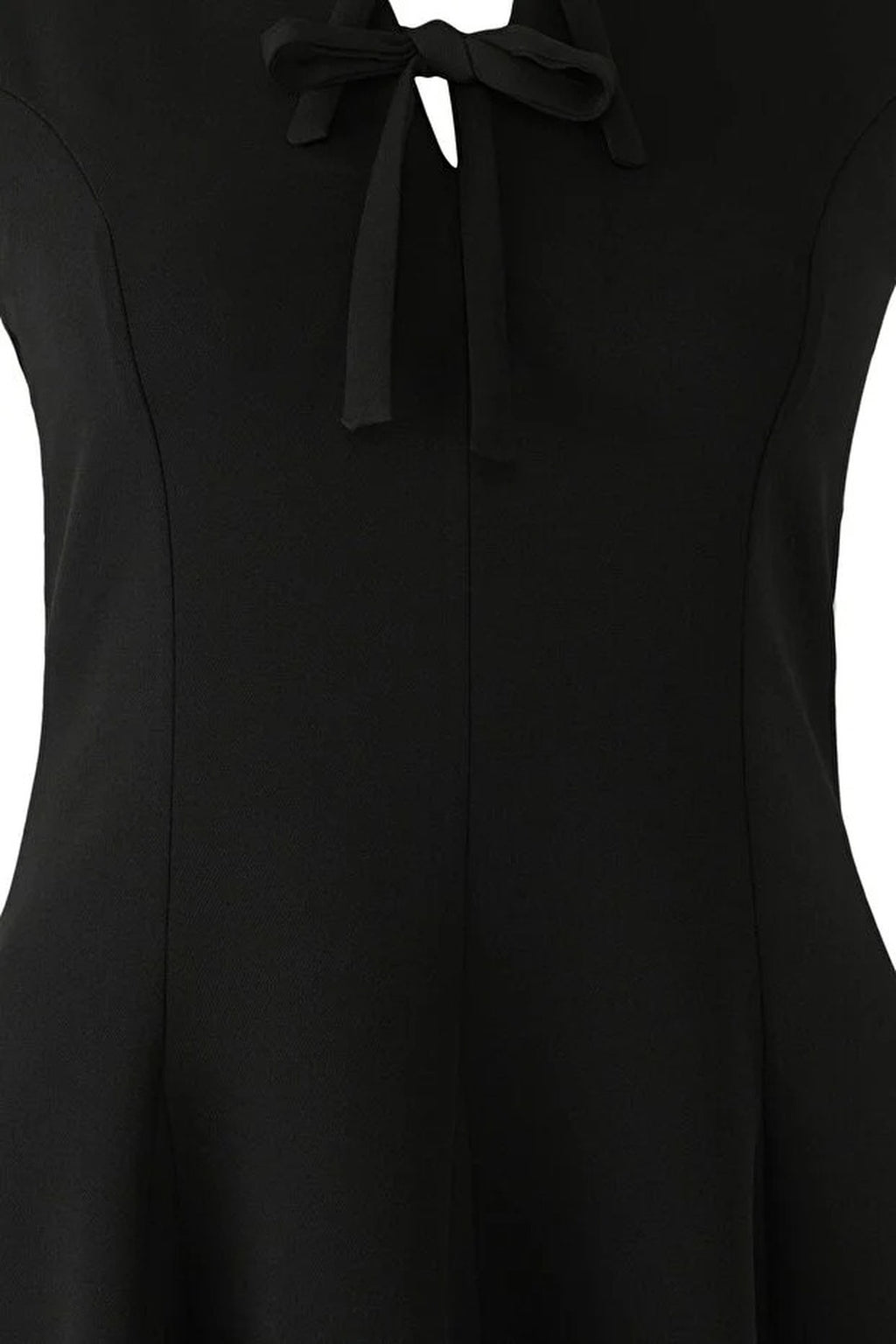 A-Line Mini Woven Plus Size Dress with Bow