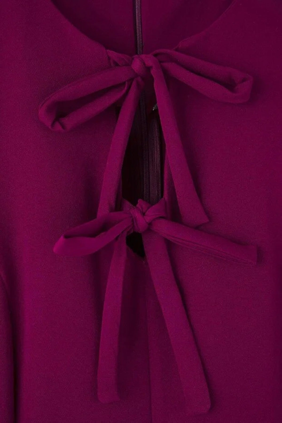 A-Line Mini Woven Plus Size Dress with Bow