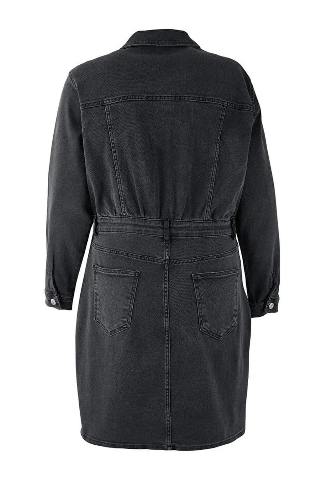 Shirt Collar Denim Plus Size Dress