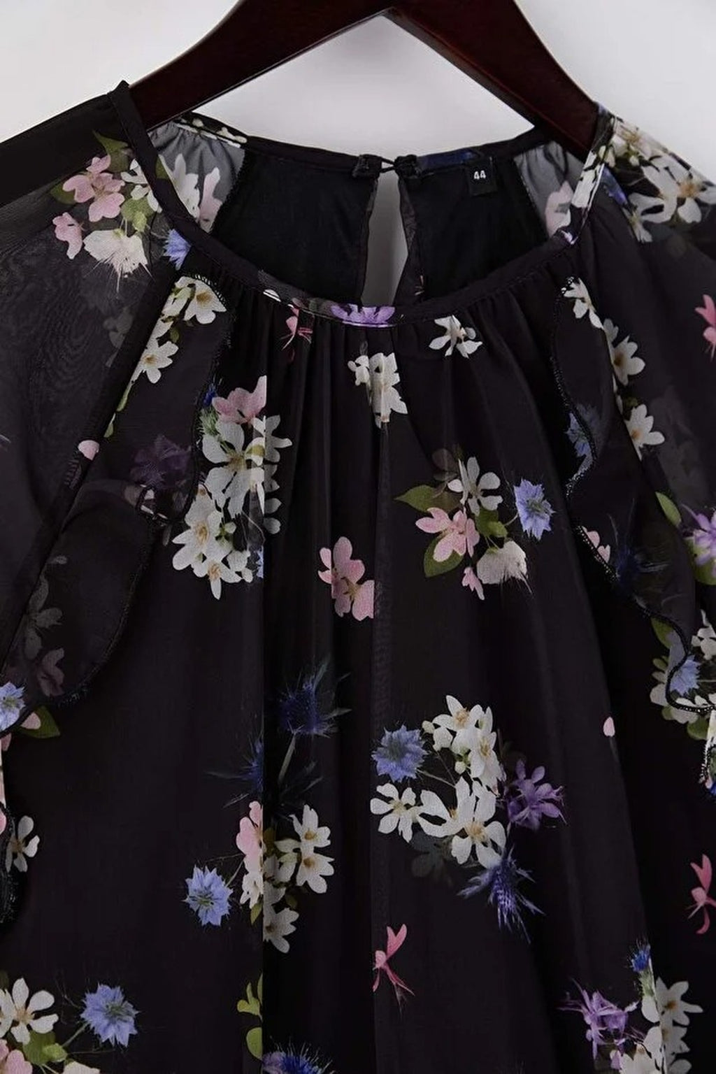 Floral Chiffon Woven Plus Size Dress