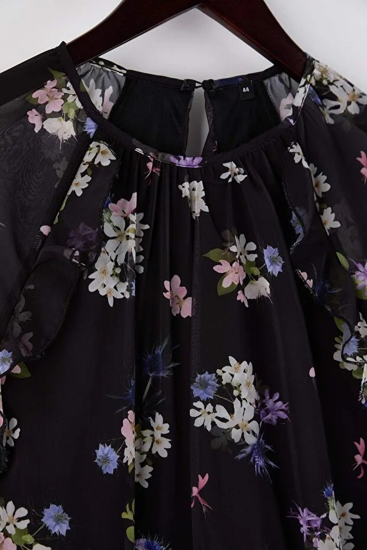 Floral Chiffon Woven Plus Size Dress