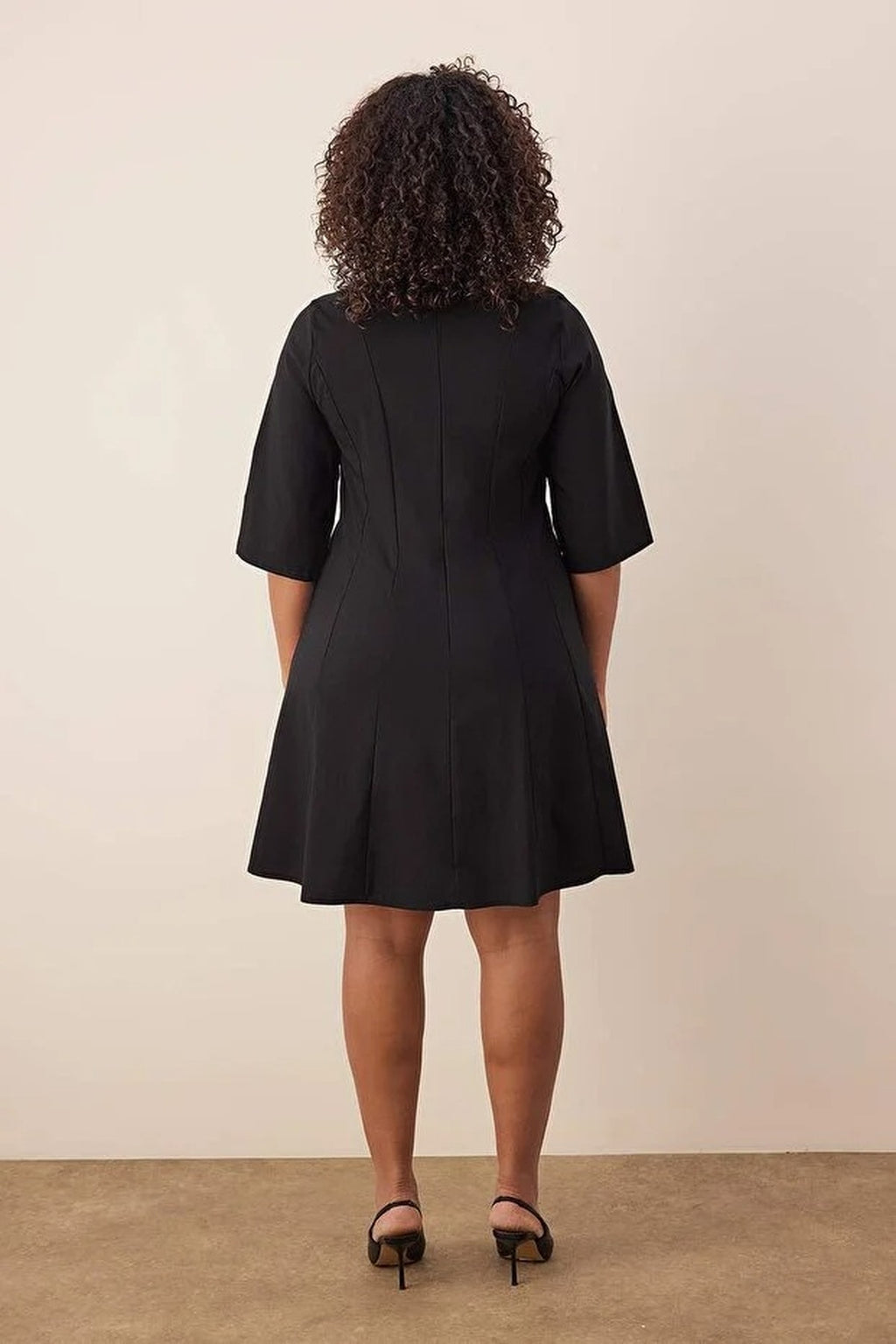 Truvakar Sleeve Mini Woven Plus Size Dress