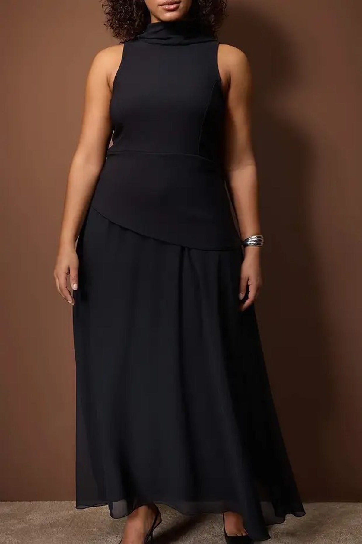Chiffon Woven Plus Size Evening Dress
