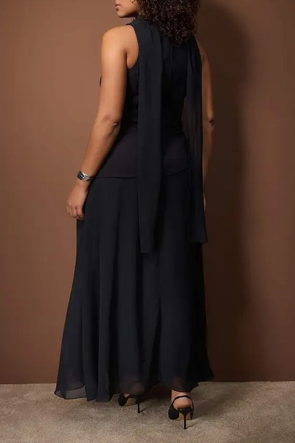 Chiffon Woven Plus Size Evening Dress