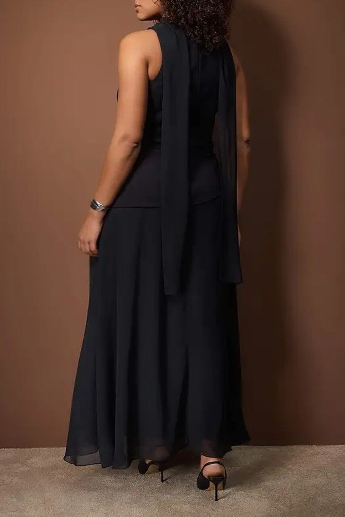 Chiffon Woven Plus Size Evening Dress