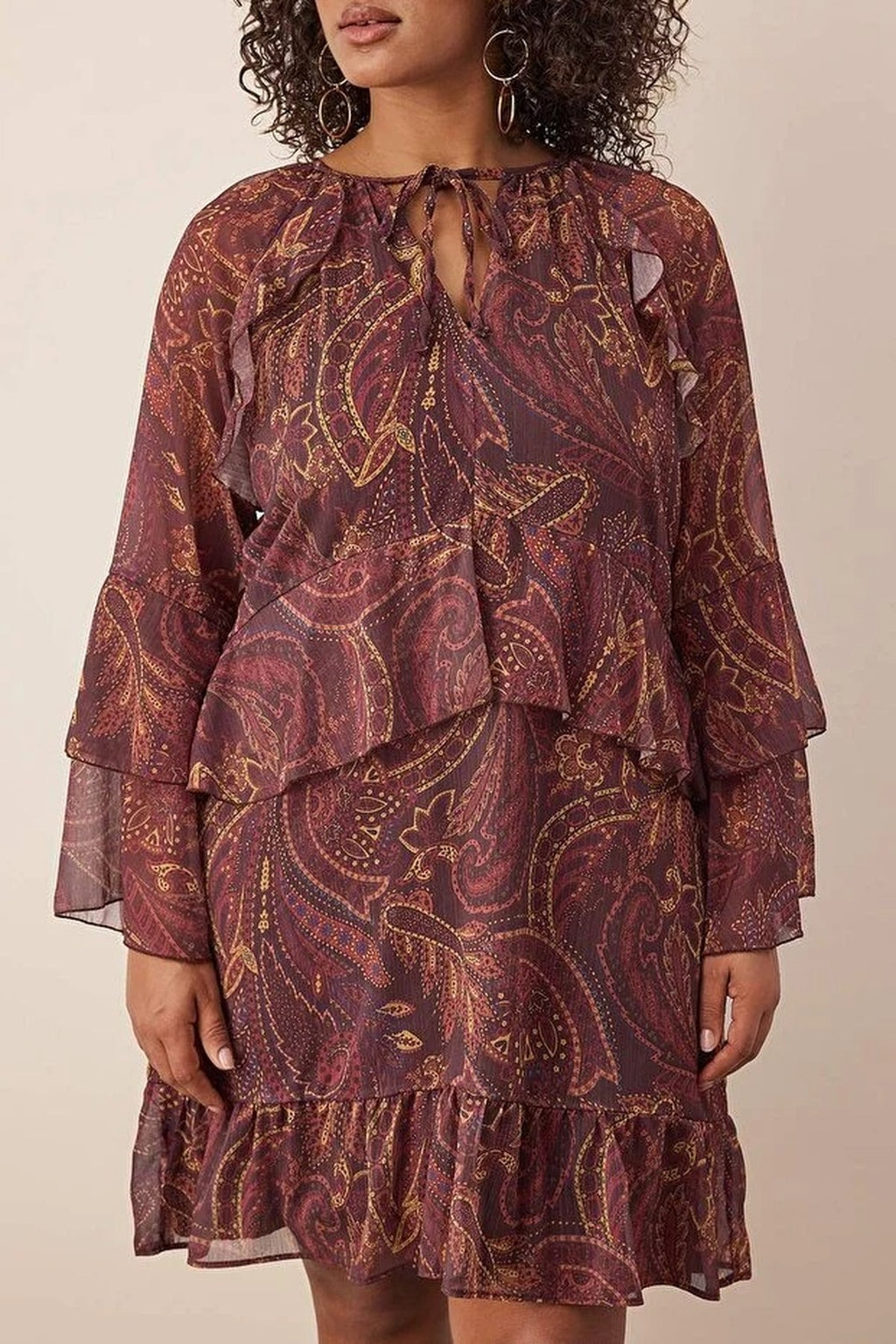 Chiffon Woven Plus Size Dress