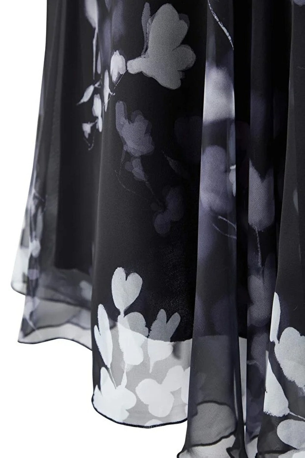 Floral Halter Neck Mini Ruffled Chiffon Woven Plus Size Dress