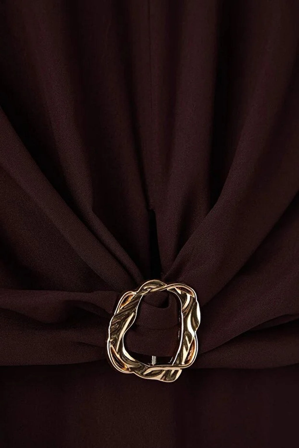 Accessory Detail Midi Plus Size Woven Dress