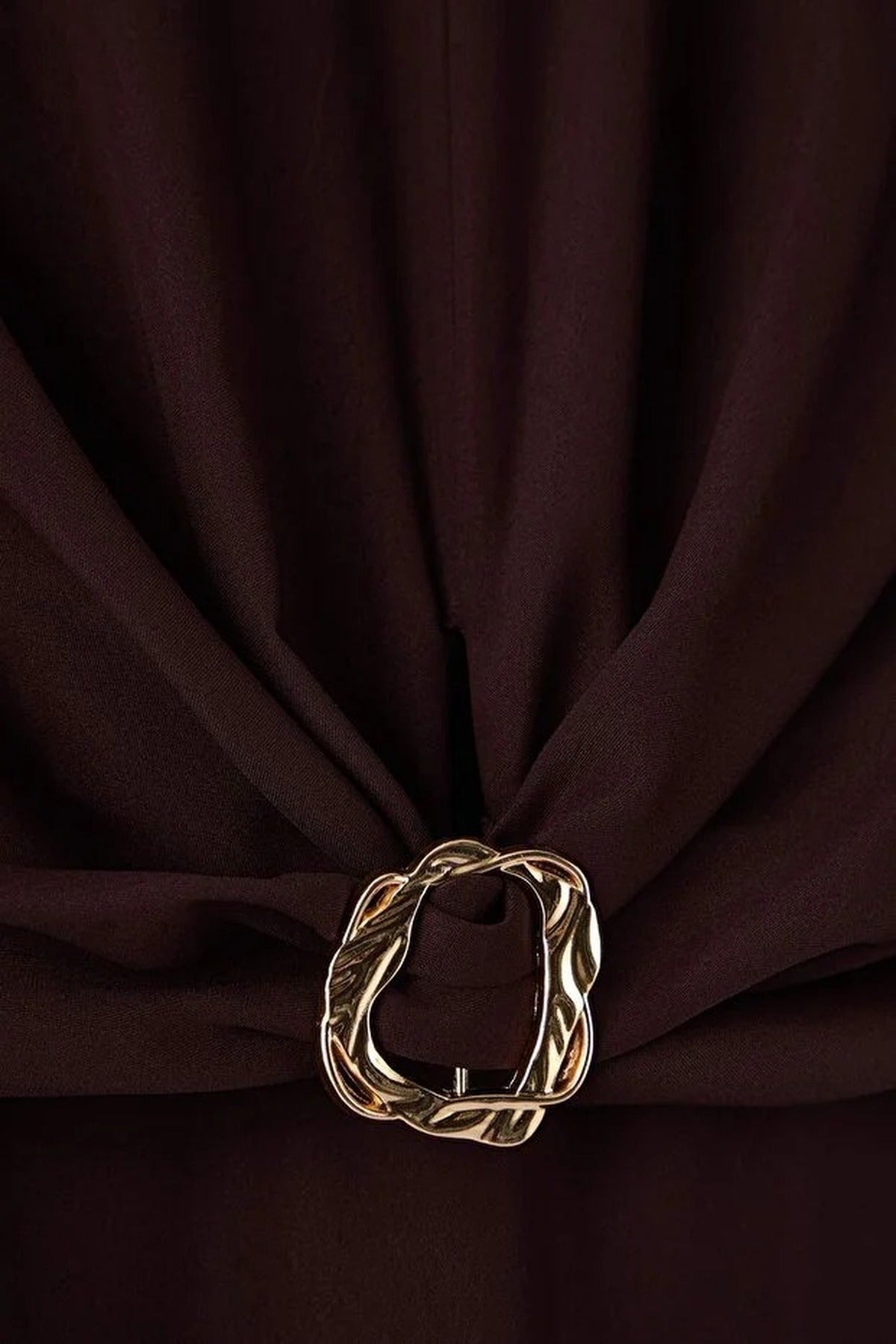 Accessory Detail Midi Plus Size Woven Dress