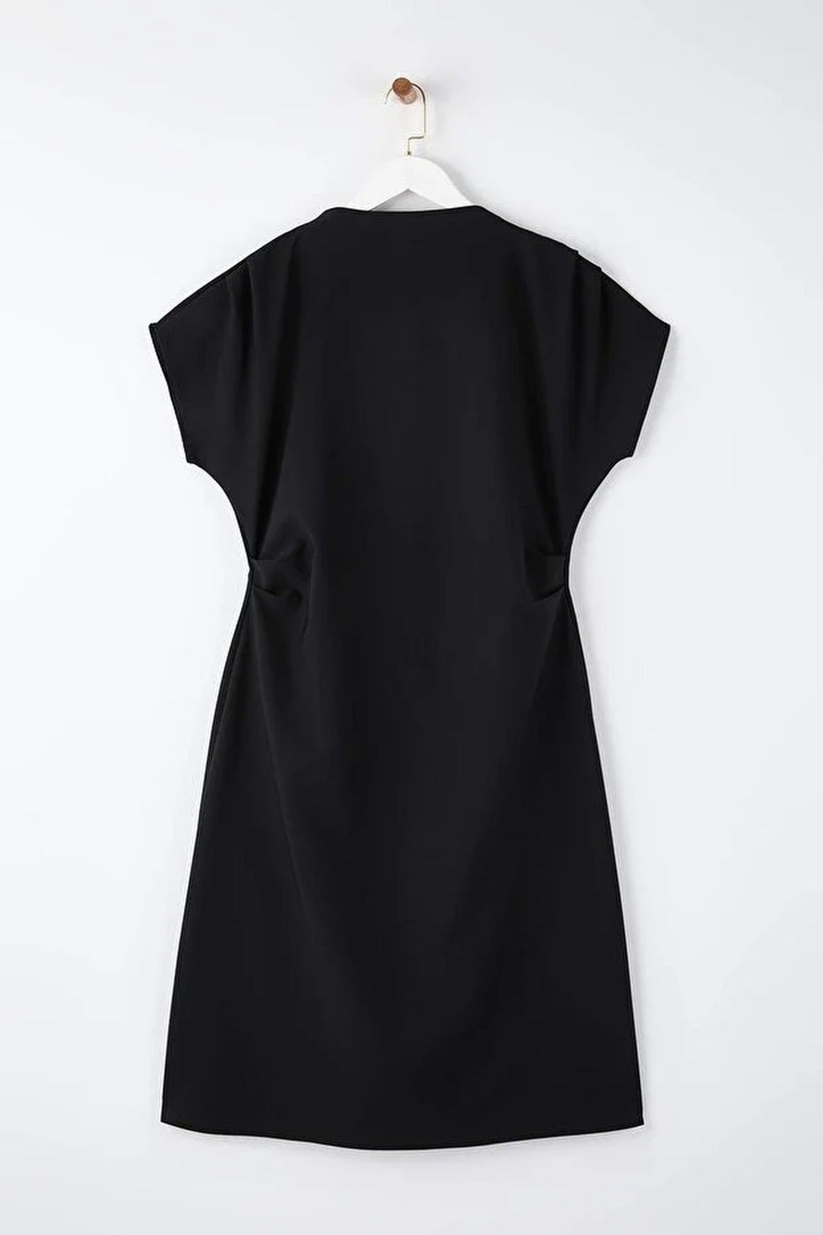 A-Line V-Neck Midi Plus Size Dress