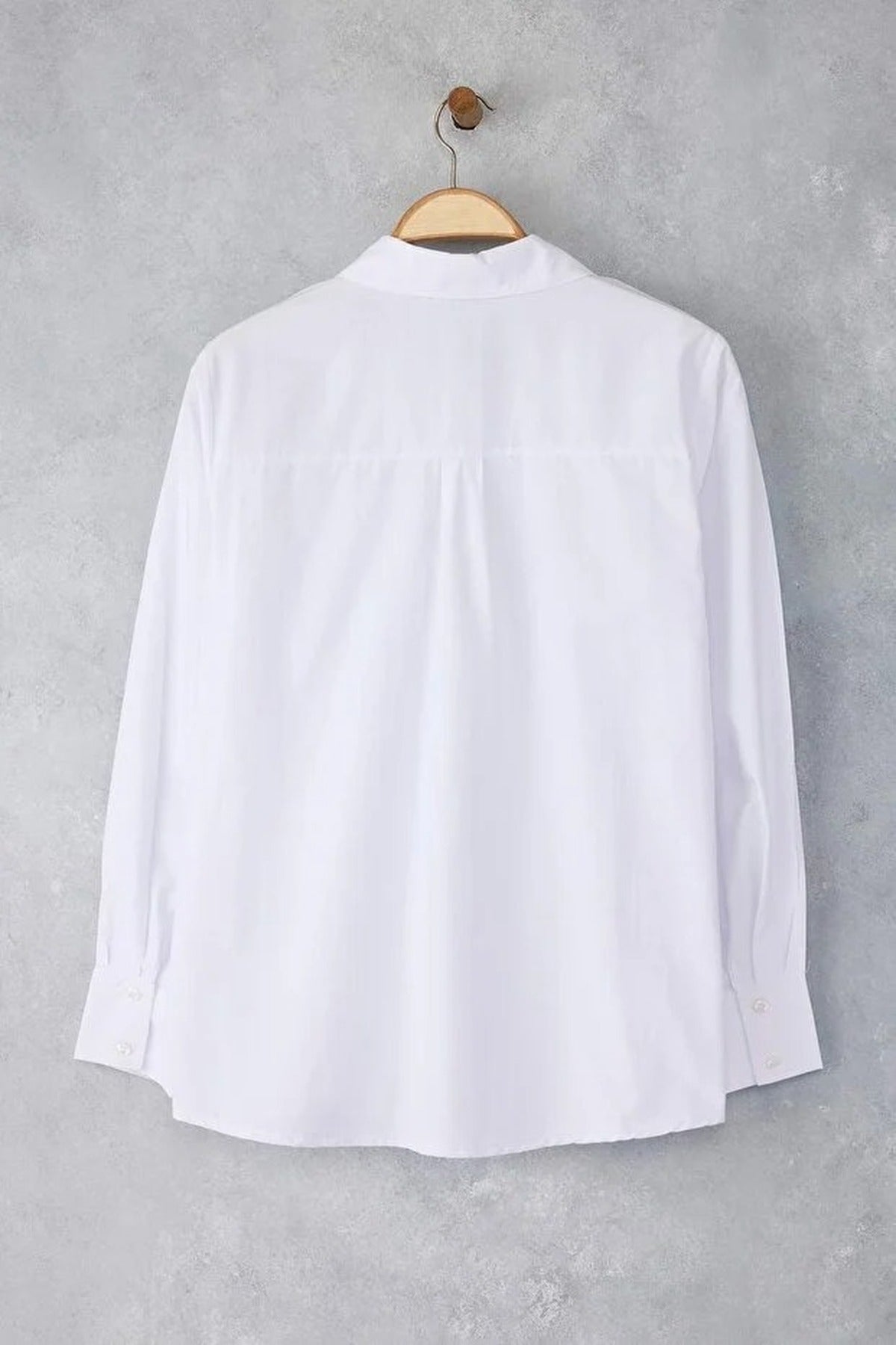 Long Sleeve Woven Plus Size Shirt with Bow Detail