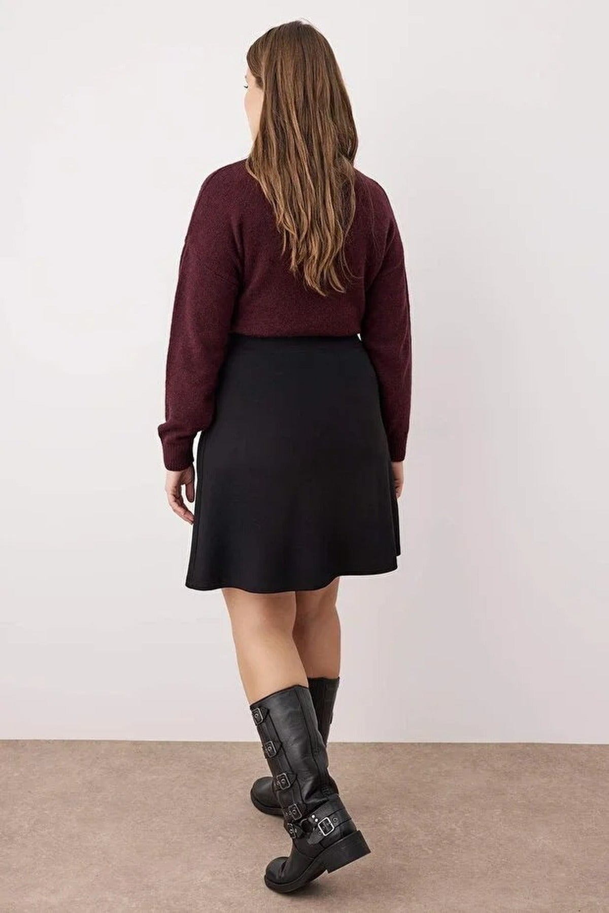 Short Knitted Plus Size Skirt