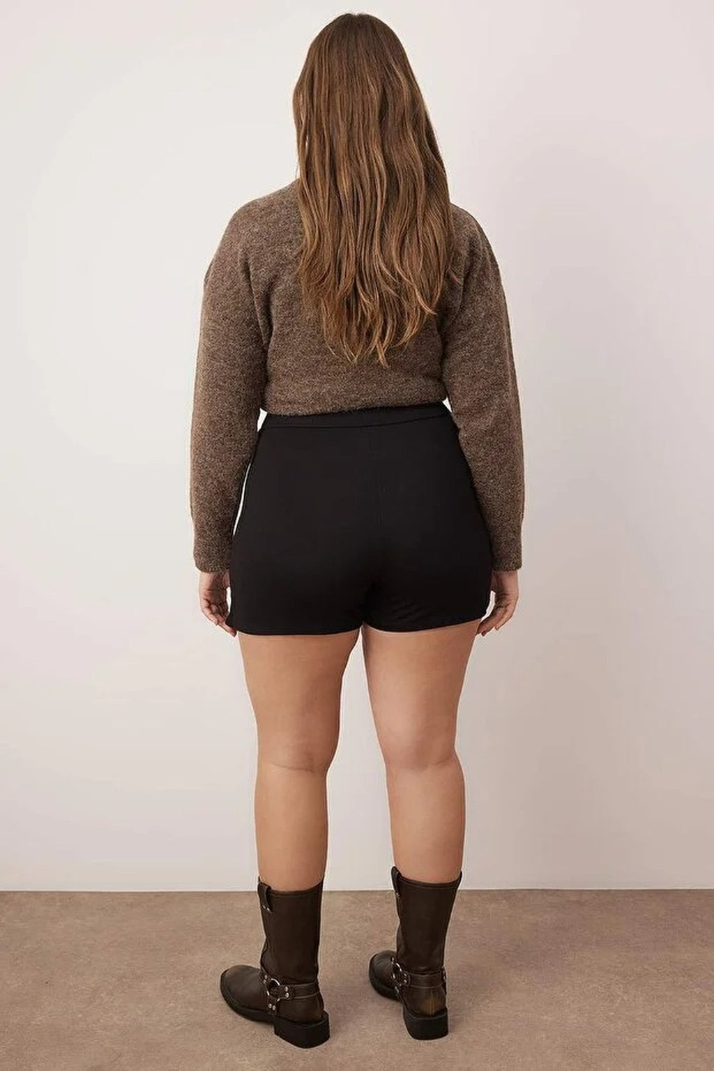 Slit Knitted Plus Size Skirt
