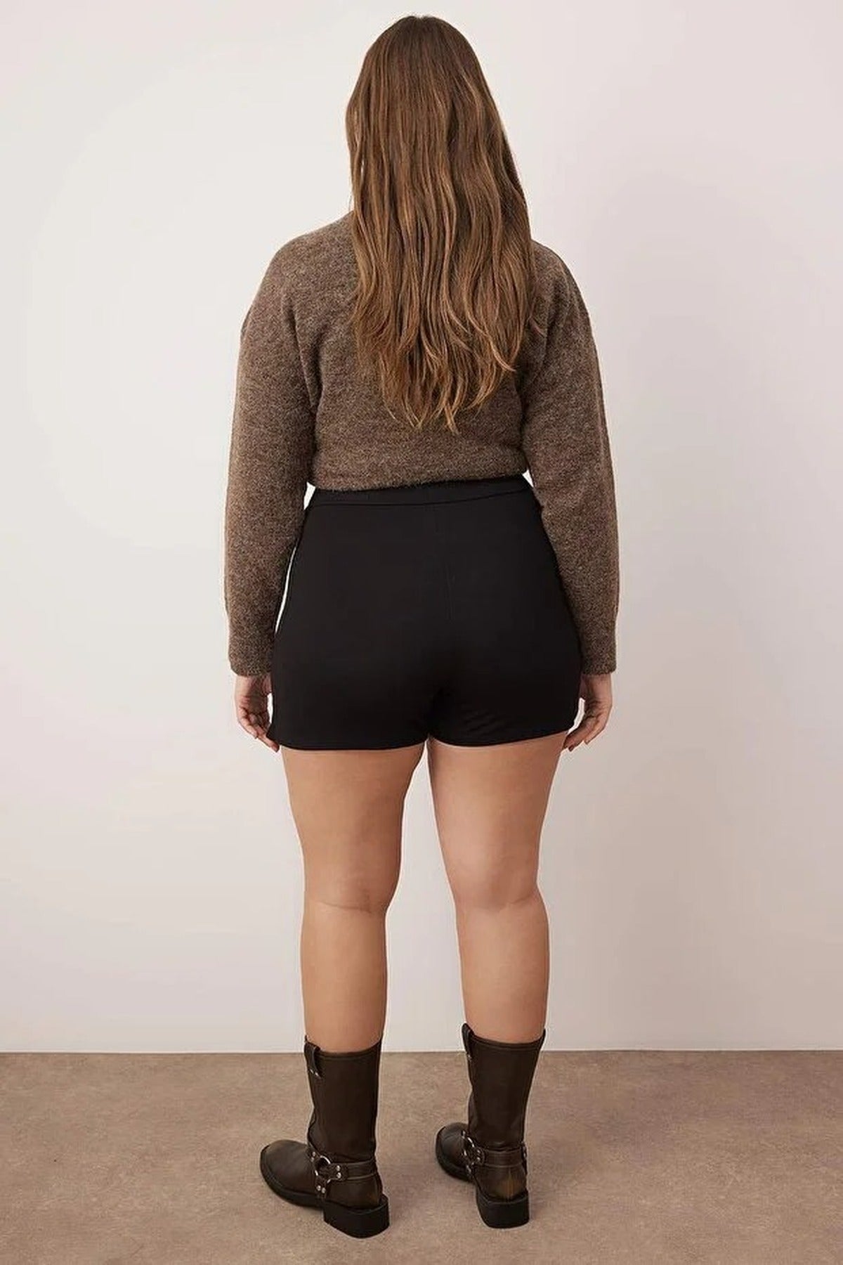 Slit Knitted Plus Size Skirt