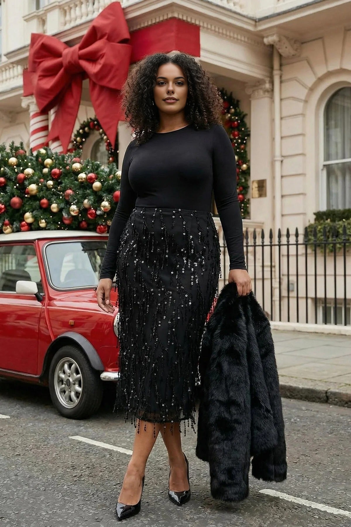 Woven Plus Size Skirt