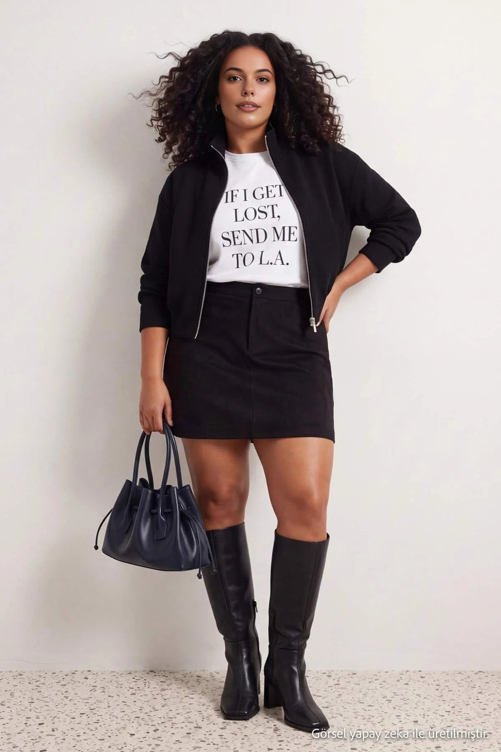 High Waist A-Line Mini Skirt