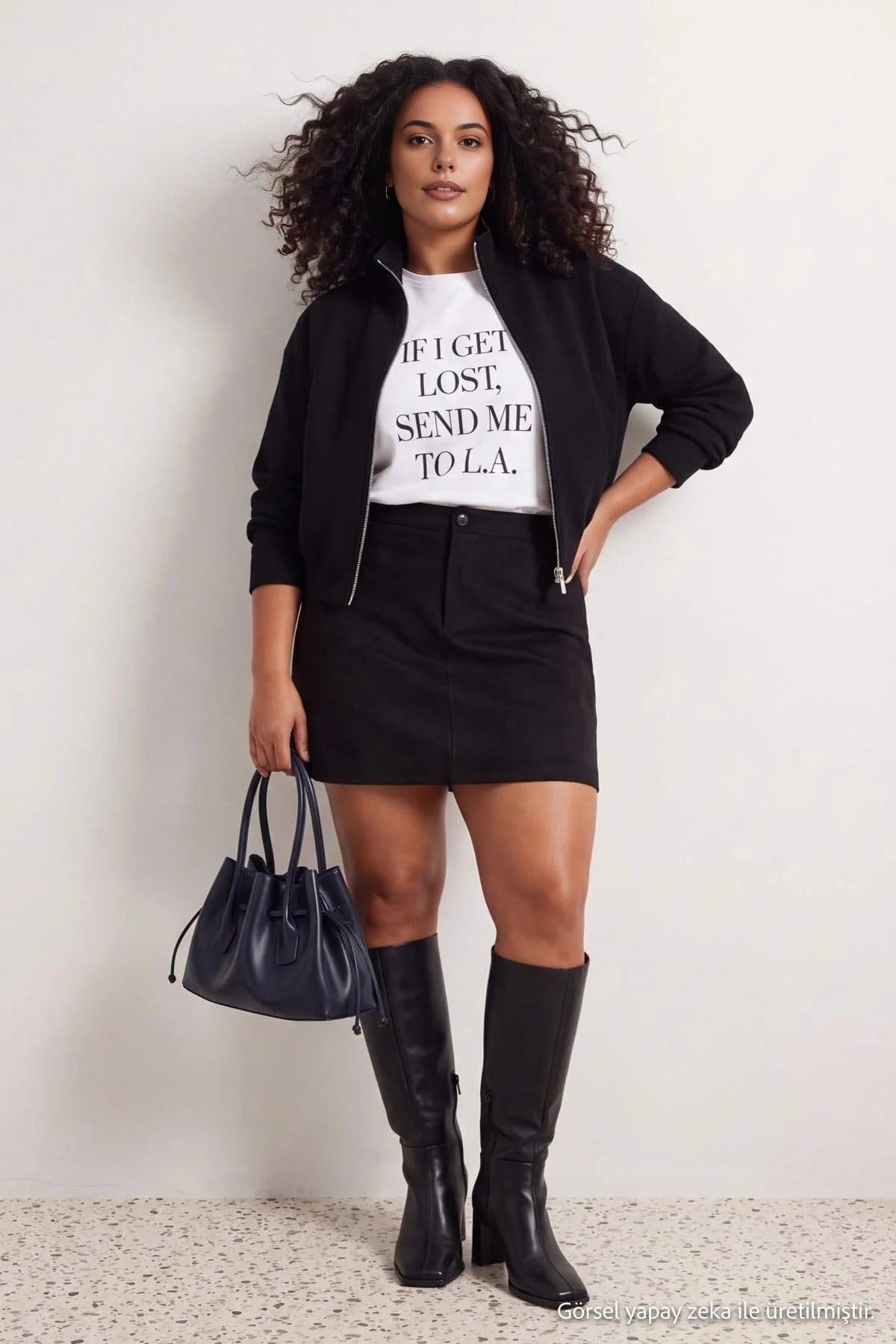 High Waist A-Line Mini Skirt