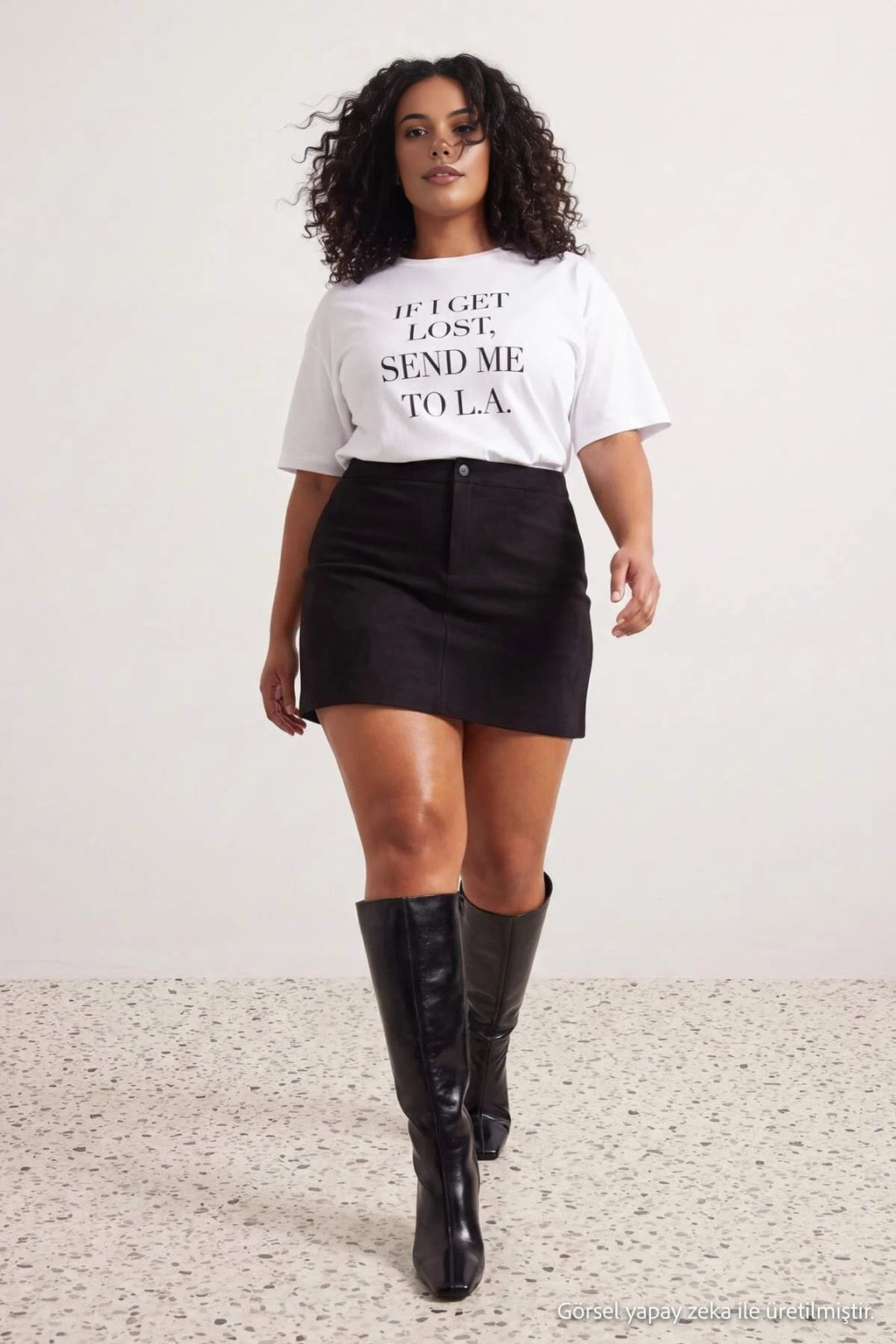 High Waist A-Line Mini Skirt