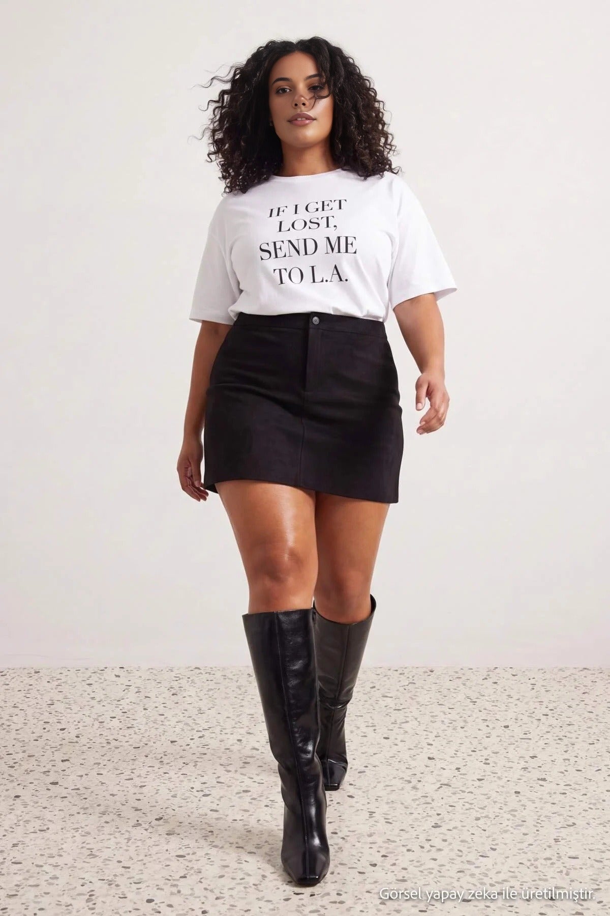 High Waist A-Line Mini Skirt