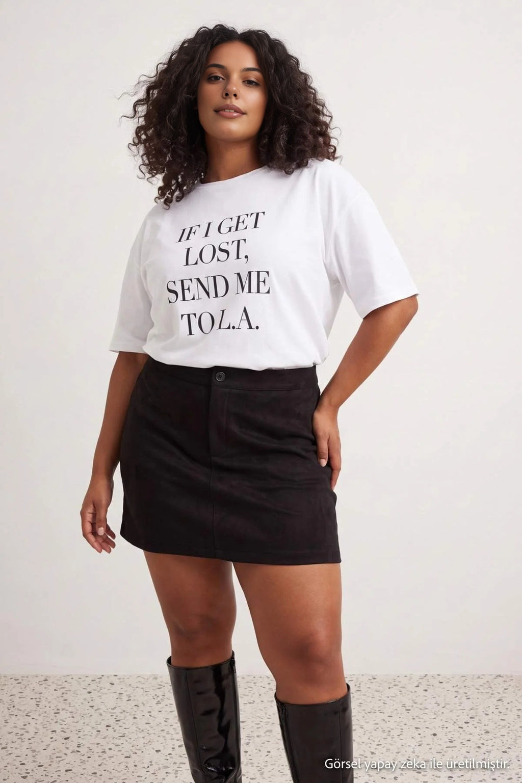 High Waist A-Line Mini Skirt
