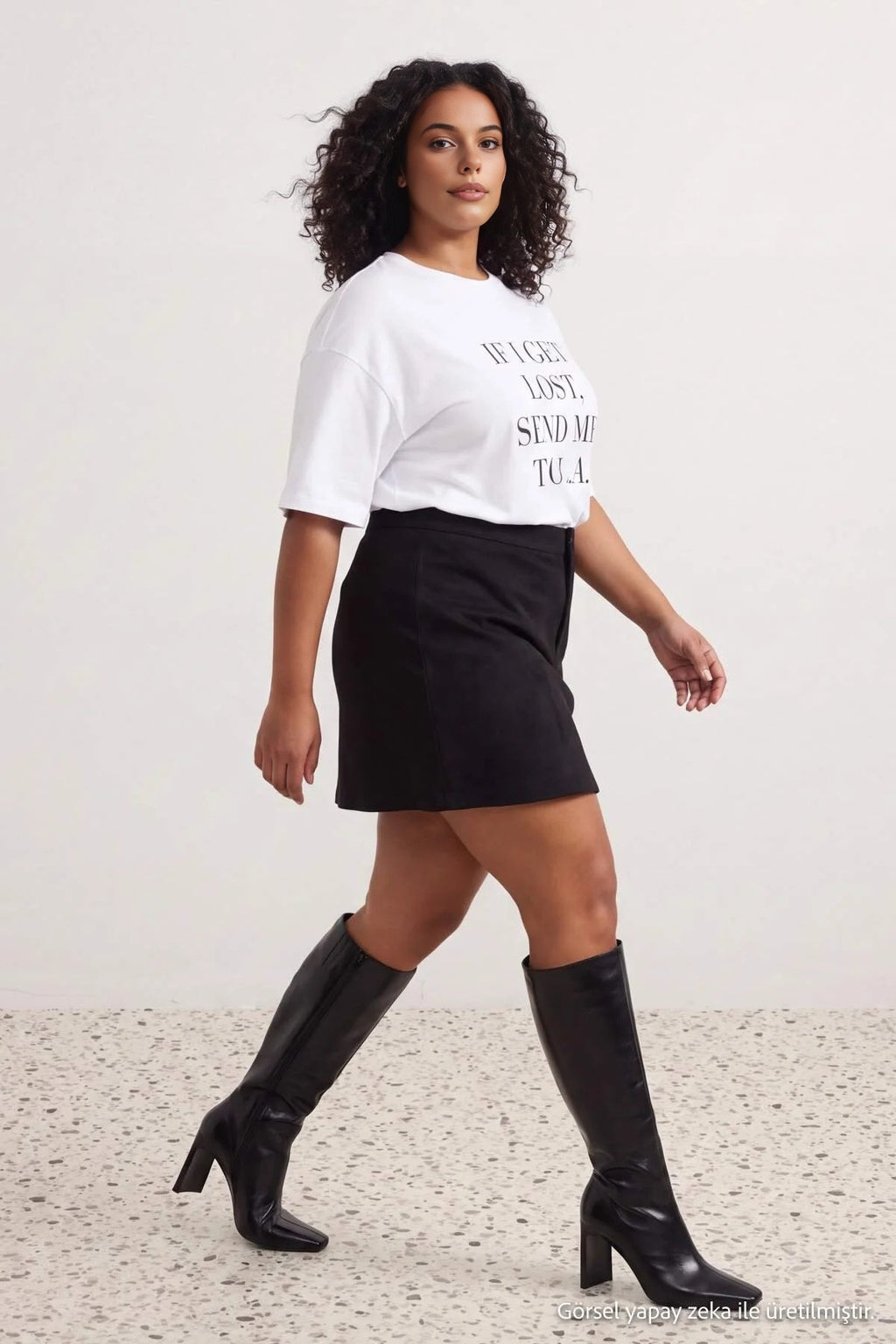 High Waist A-Line Mini Skirt