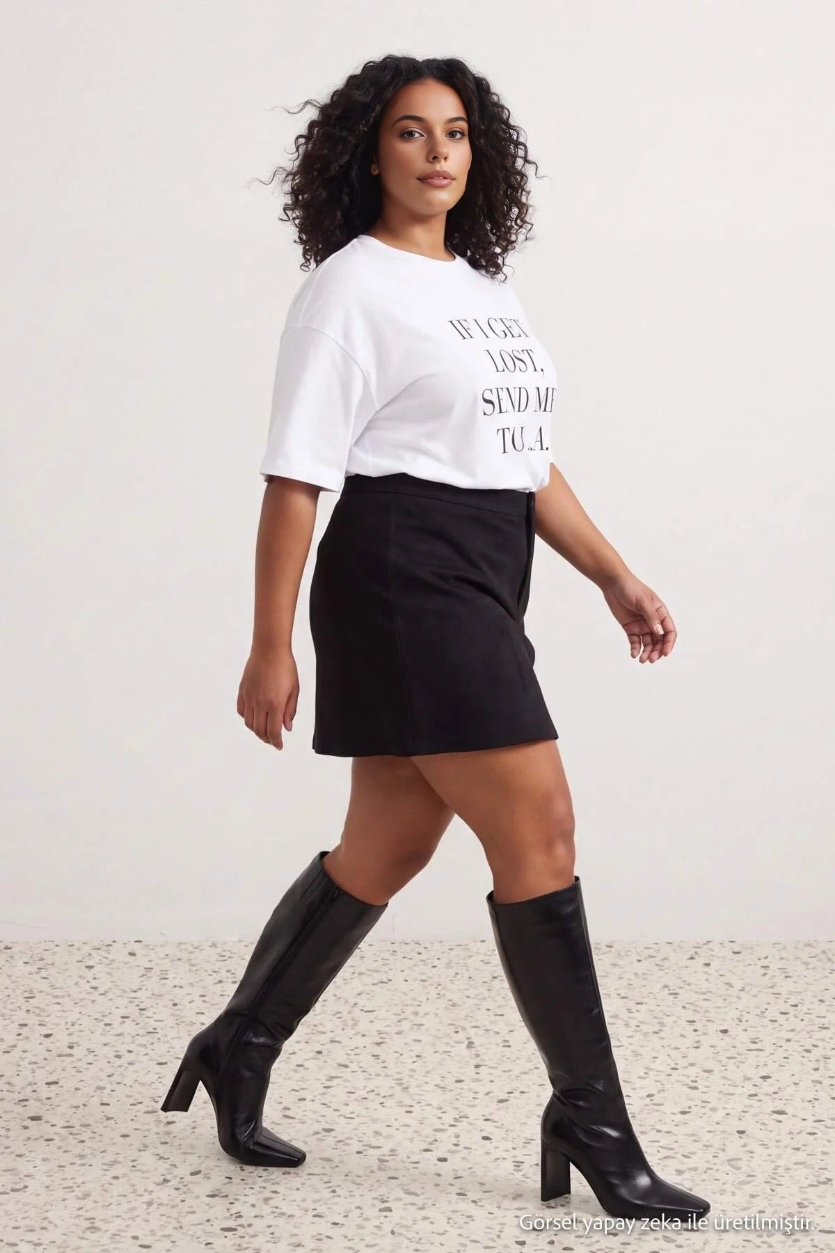 High Waist A-Line Mini Skirt