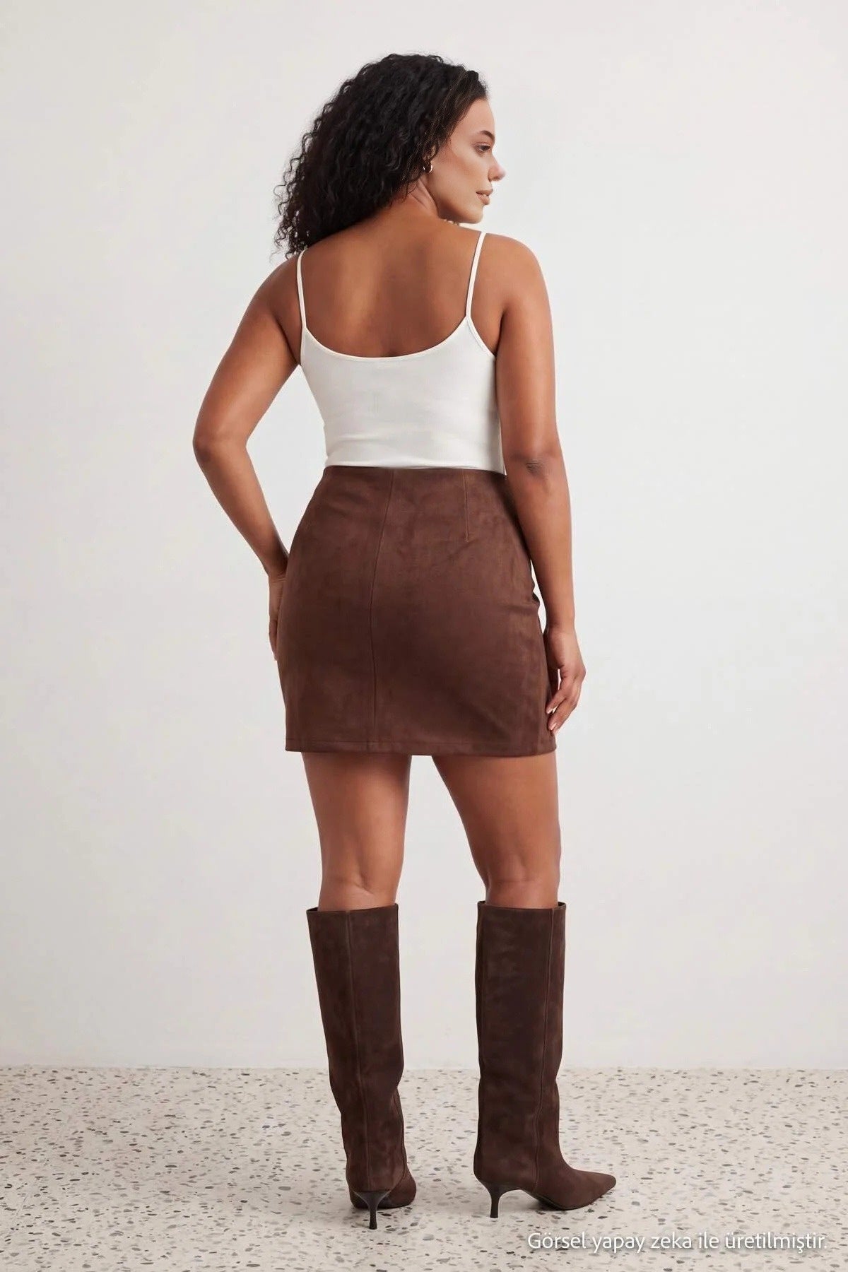 High Waist A-Line Mini Skirt