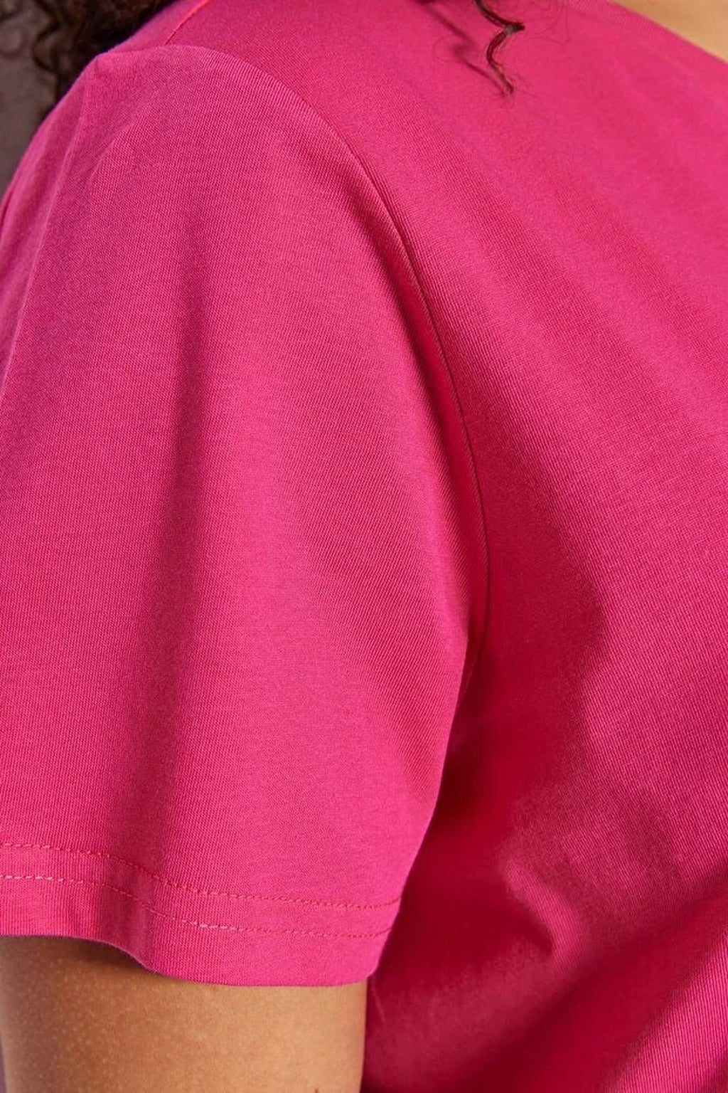 Off-Shoulder Detail 100% Cotton Knitted Blouse