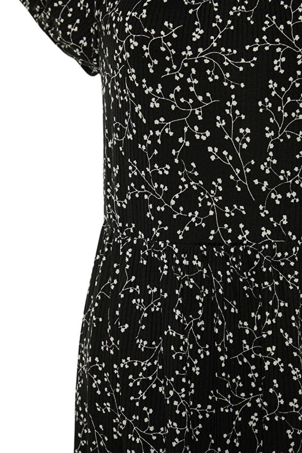 Floral Pattern A-line Maxi Knitted Plus Size Dress