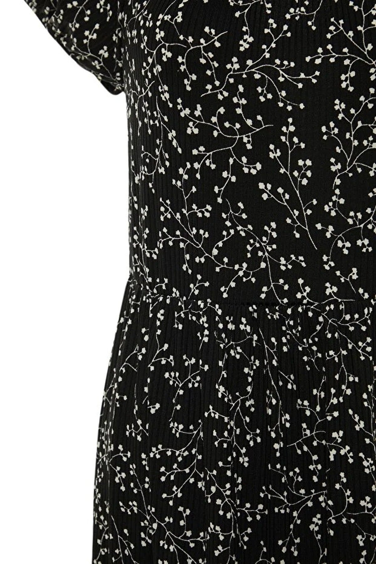 Floral Pattern A-line Maxi Knitted Plus Size Dress