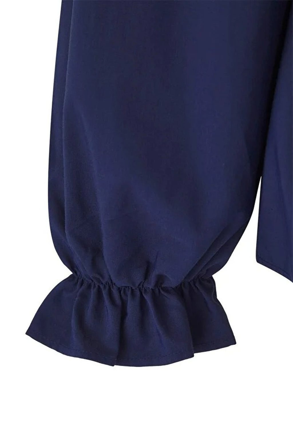 Square Neck Gathered Sleeves Woven Plus Size Blouse