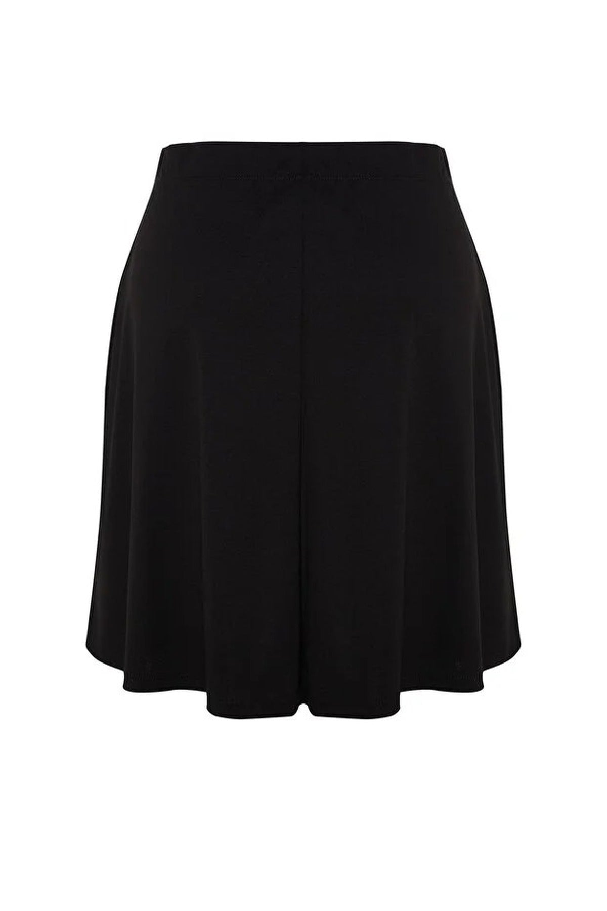 Elastic Waist Mini Knitted Plus Size Skirt