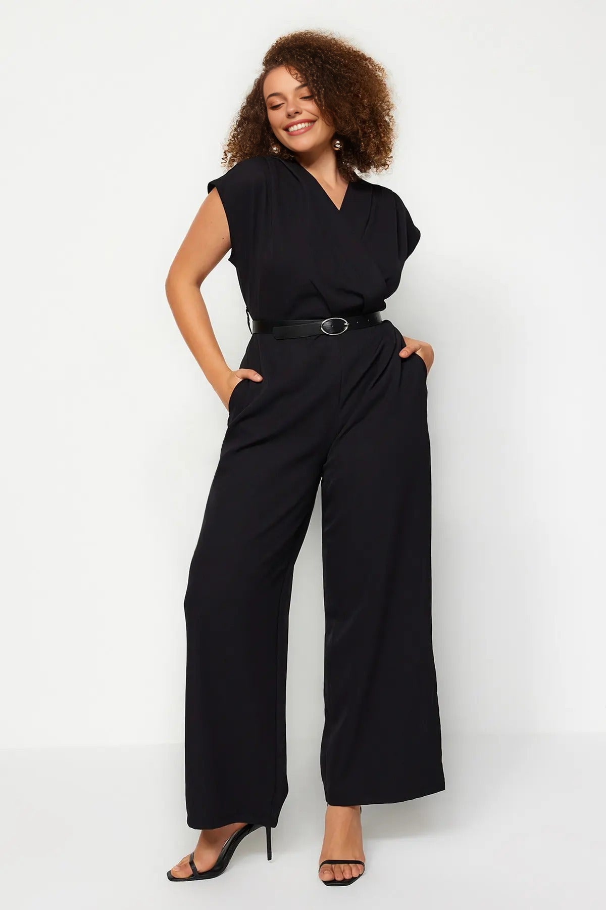 Belted Woven Jumpsuit