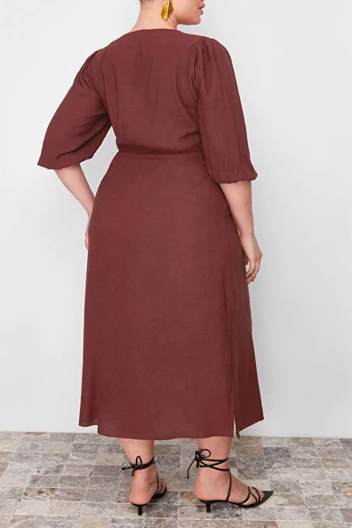 A-line Summer Midi Woven Plus Size Dress