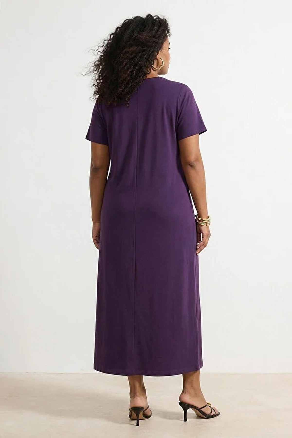 Midi 100% Cotton Knitted T-shirt Dress